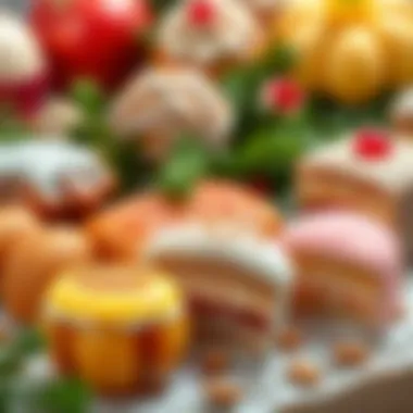 An array of traditional sweets prepared for festive occasions
