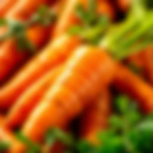 A visual representation of carrots highlighting their high vitamin A content
