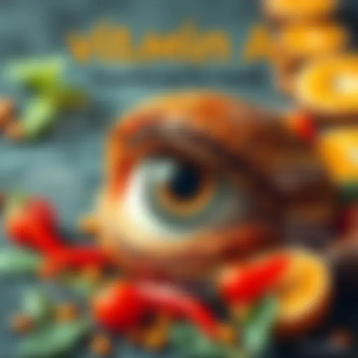 An informative graphic showcasing the benefits of vitamin A for eye health