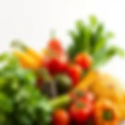 Vibrant assortment of fresh vegetables ready for air frying