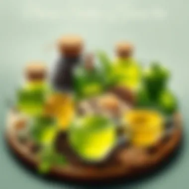 An assortment of green tea types displayed elegantly