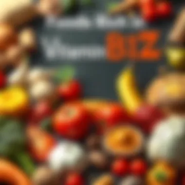 Chart showing foods rich in Vitamin B12
