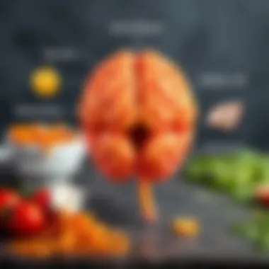 Illustration of neurological effects related to B6 deficiency