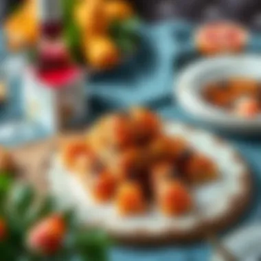 A traditional serving plate of baklava, elegantly presented for a festive occasion.