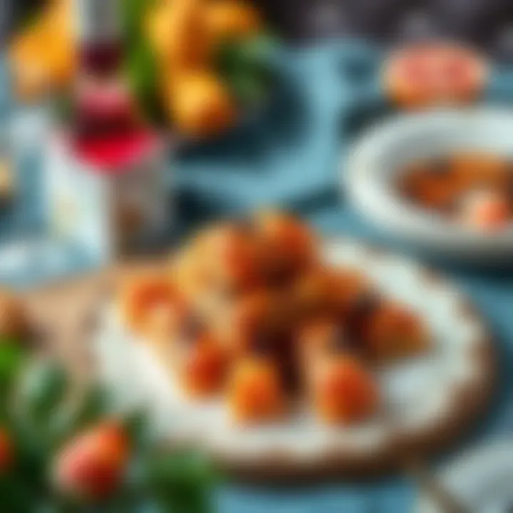 A traditional serving plate of baklava, elegantly presented for a festive occasion.