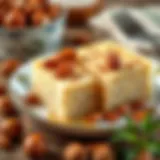 Traditional Turkish semolina halva served with nuts