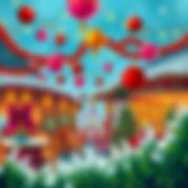 Colorful decorations for the holiday