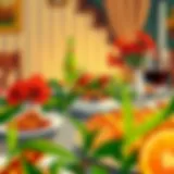 Beautifully arranged festive table