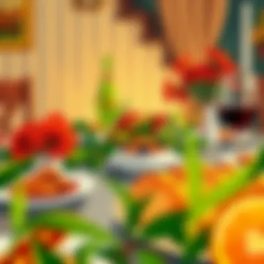 Beautifully arranged festive table