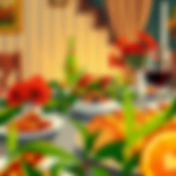 Beautifully arranged festive table