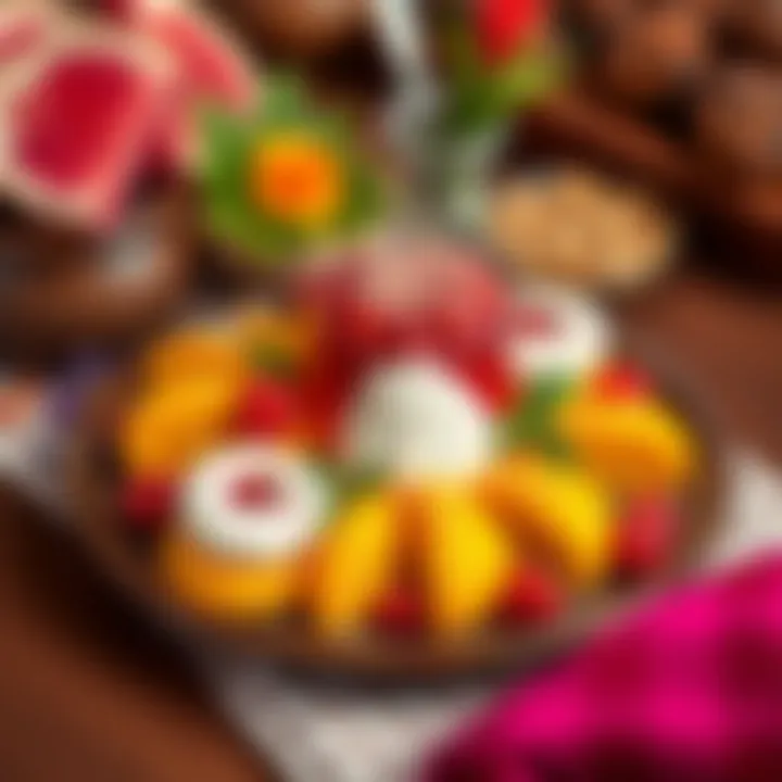 Traditional desserts on a platter