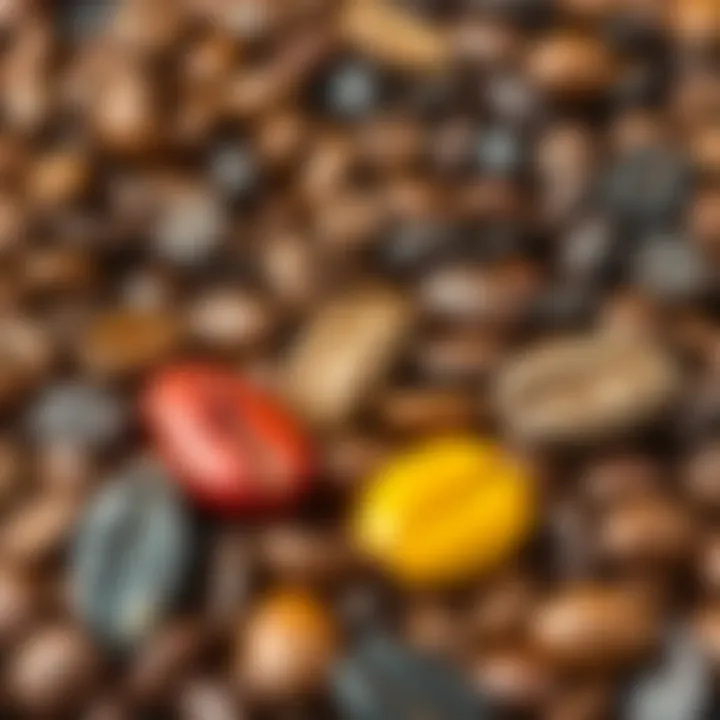 A rich assortment of coffee beans from various regions