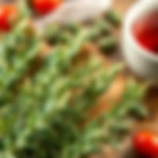 Fresh rosemary sprigs ready for tea