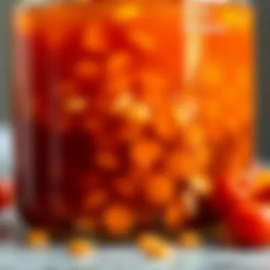 A close-up of fermentation vessel indicating bubbling activity.