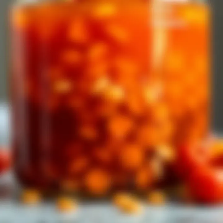 A close-up of fermentation vessel indicating bubbling activity.