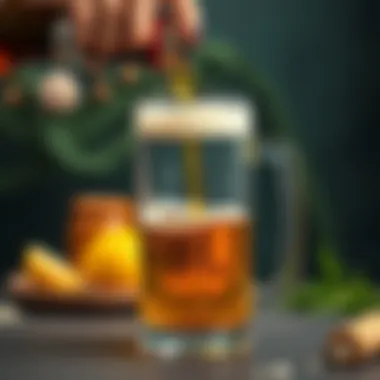 A beautifully poured glass of freshly brewed beer.