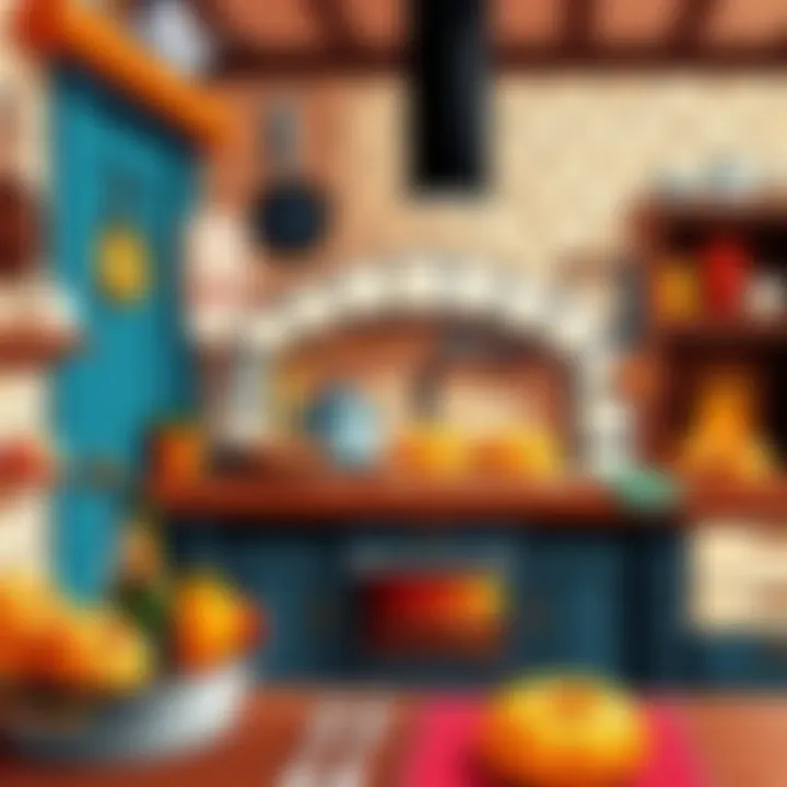 A cozy kitchen setting with a börek oven