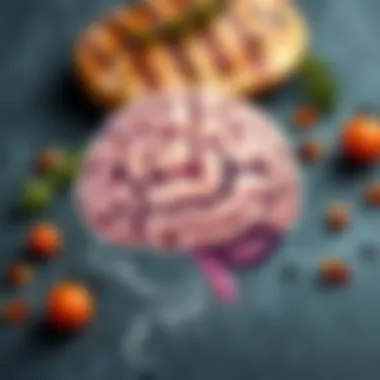 Brain illustration with omega-3 benefits