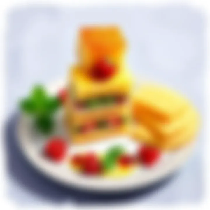 A beautifully arranged plate of Cahide Sultan Kadayif Tatlısı showcasing its intricate layers.