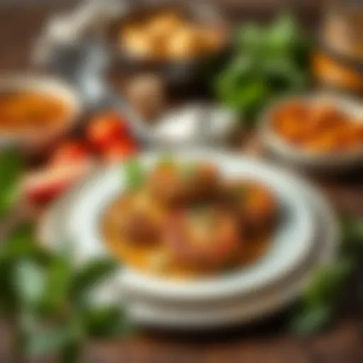 Authentic presentation of çiğ köfte with traditional garnishes