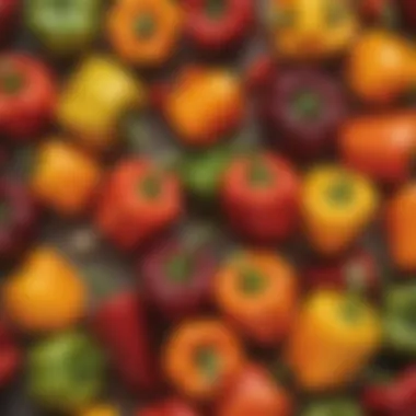 Close-up of colorful peppers showcasing their vitamin-rich skins