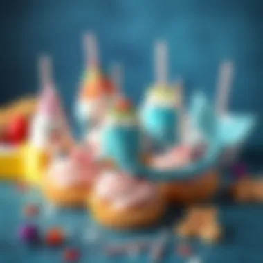 Delicious mermaid themed snacks for a birthday celebration