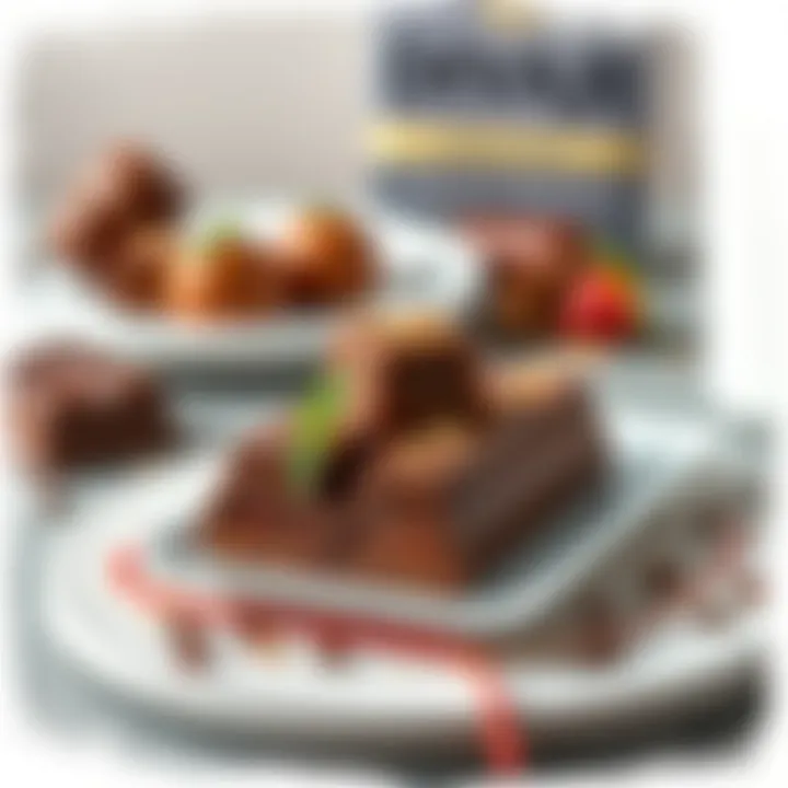 Modern interpretation of Divan draje chocolate in a gourmet setting