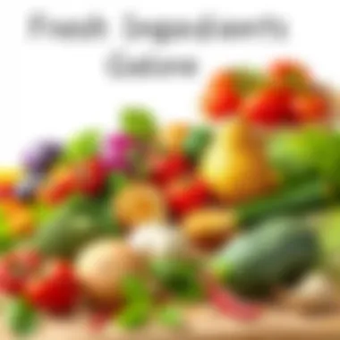 Fresh ingredients for healthy recipes