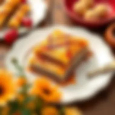 Plate of finished Baklava served elegantly