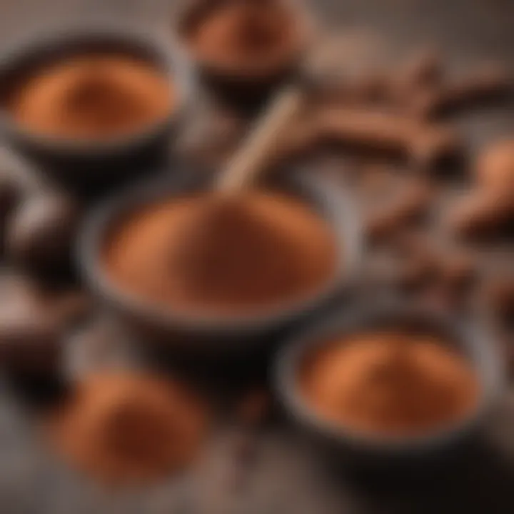 Close-up of Dr. Oetker cocoa powder with baking ingredients.