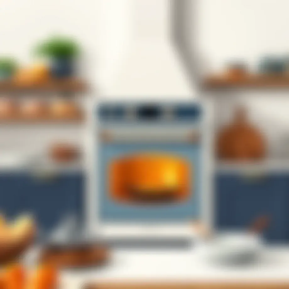 Elegant ceramic oven in a modern kitchen setting