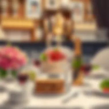 Elegant table settings with personalized touches for a birthday