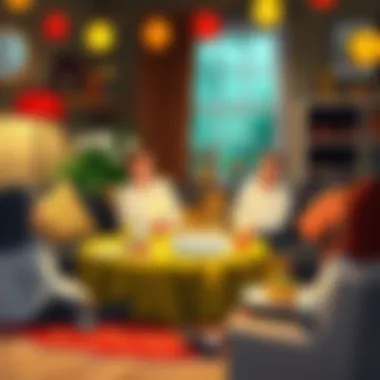 A cozy birthday atmosphere showcasing guest comfort