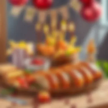 Creative birthday theme ideas displayed on a table