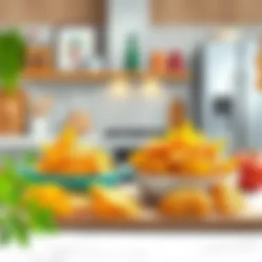 A modern kitchen setup showcasing the versatility of frozen thin potatoes.