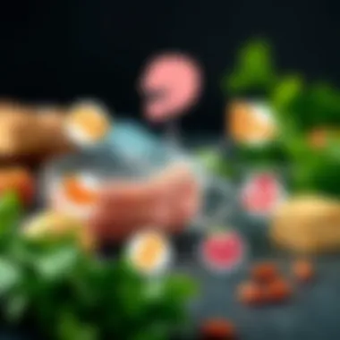 A conceptual diagram illustrating digestion issues related to gluten