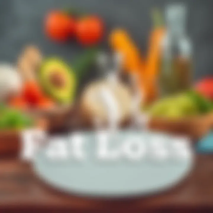 Conceptual image representing lifestyle changes for fat loss