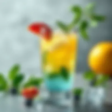 Homemade electrolyte beverage in a glass