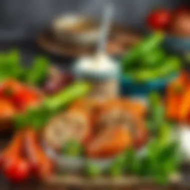 Ingredients used in making içli köfte displayed artistically