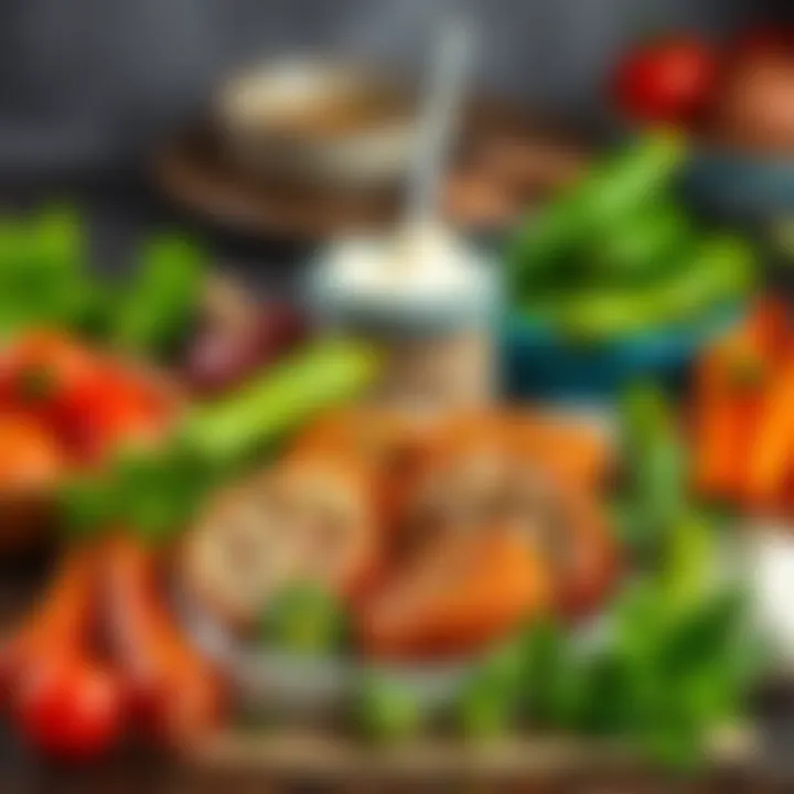 Ingredients used in making içli köfte displayed artistically