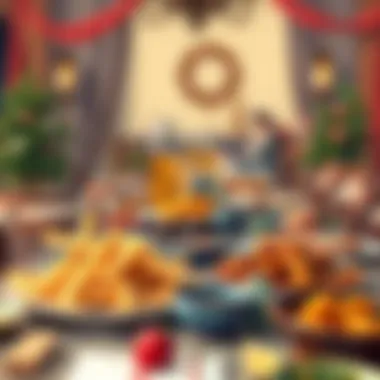 A beautifully set table for Iftar with traditional dishes