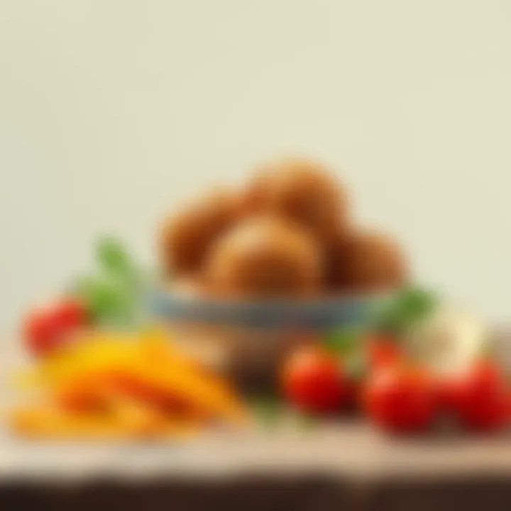 Traditional Turkish meatball ingredients arranged elegantly