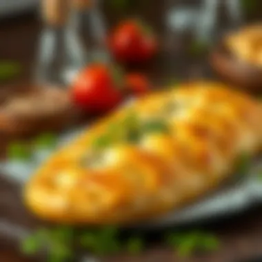 Delicious Karadeniz pide filled with cheese and herbs