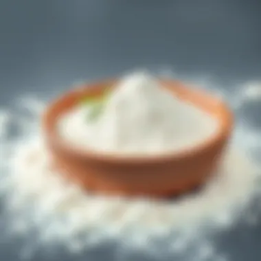 Magnesium oxide powder in a bowl