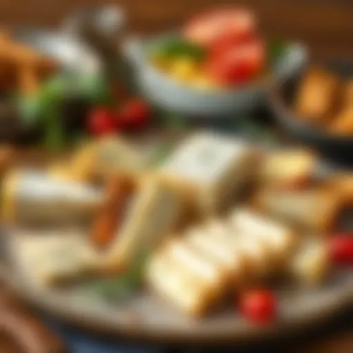 A beautifully arranged platter of Malatya cheese with herbs and spices