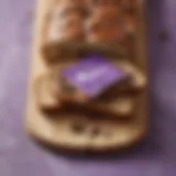 Delicious slice of bread topped with Milka chocolate