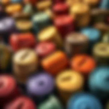 Close-up of various Nespresso coffee capsules