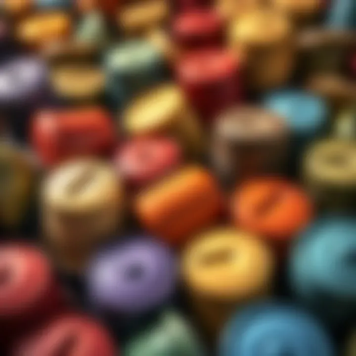 Close-up of various Nespresso coffee capsules