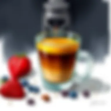 Rich espresso shot from Nespresso machine