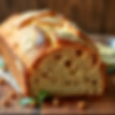 Artisan chickpea bread loaf showcasing its texture